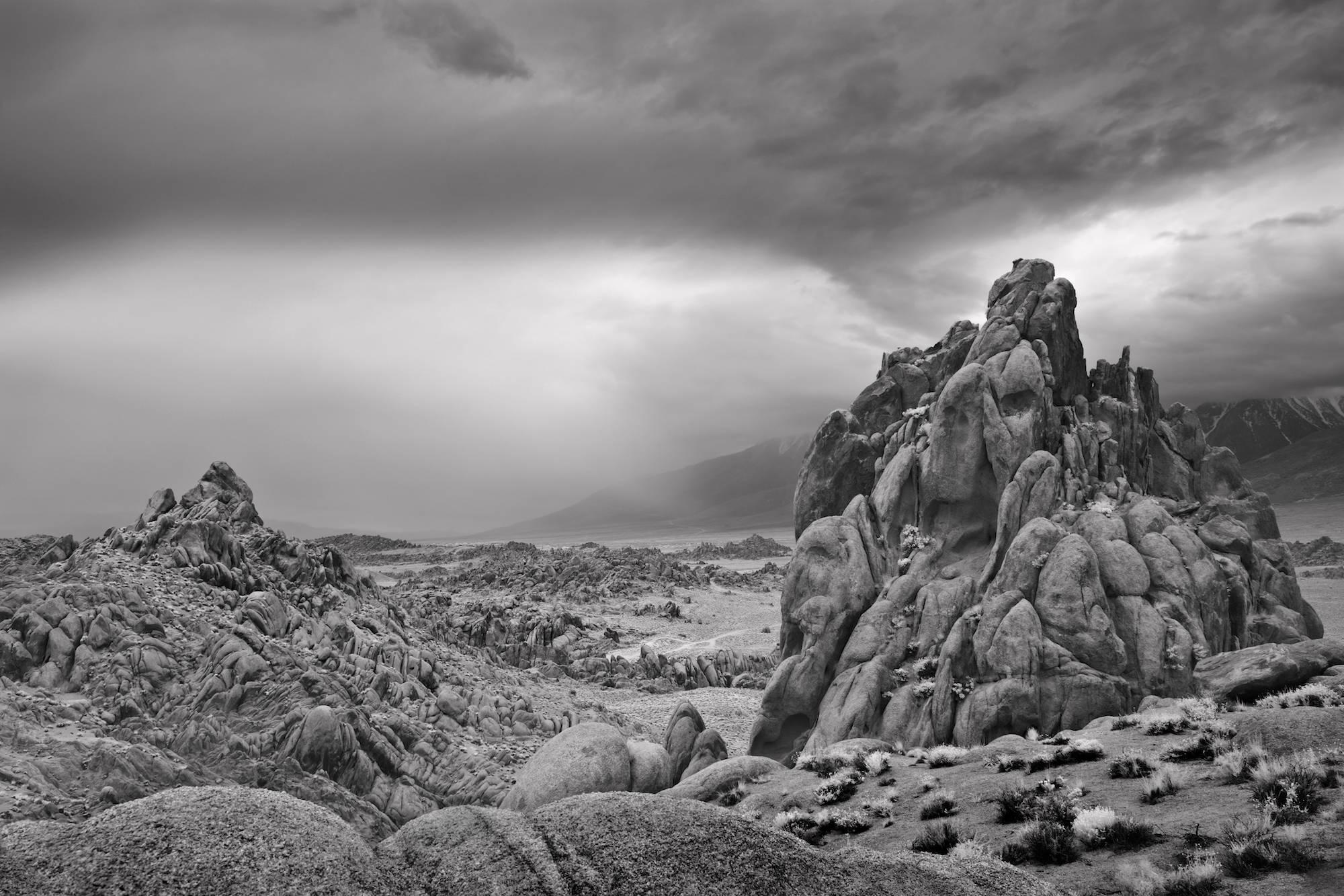 Mitch Dobrowner Black and White Photograph - Raven Rock