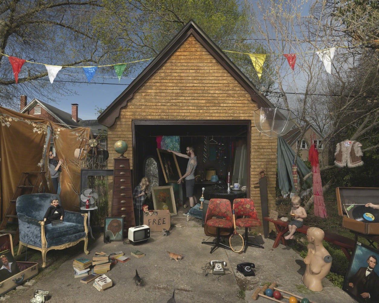 Julie Blackmon Color Photograph - Garage Sale