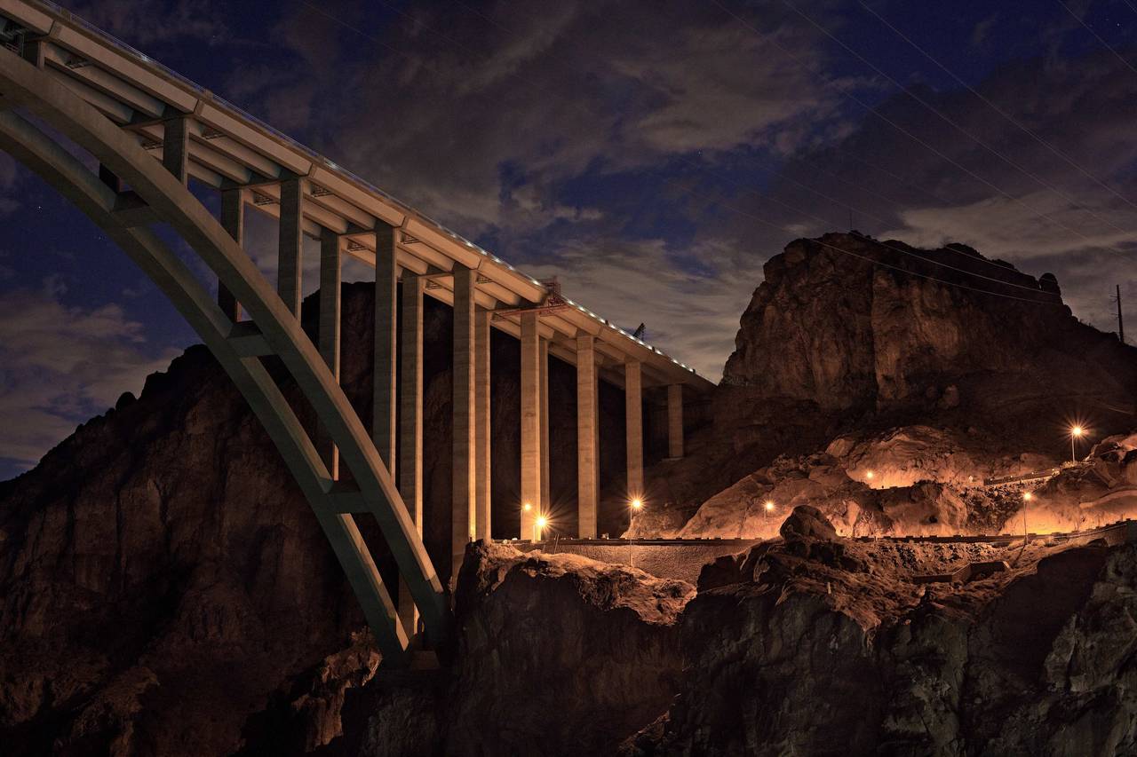 Jamey Stillings Landscape Photograph - Bridge at Nevada Hairpin, July 28, 2012