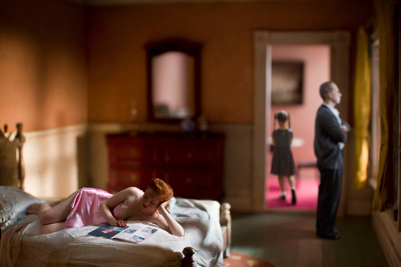 Richard Tuschman Portrait Photograph - Pink Bedroom (Family),  limited edition photograph, signed and numbered