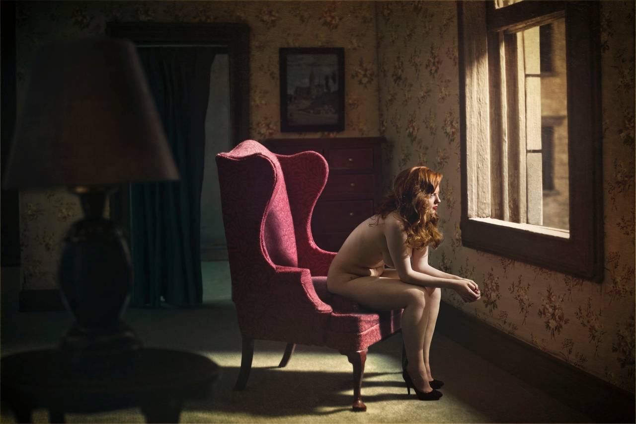 Richard Tuschman Portrait Photograph - Woman at Window, 2013, limited edition photograph, signed and numbered