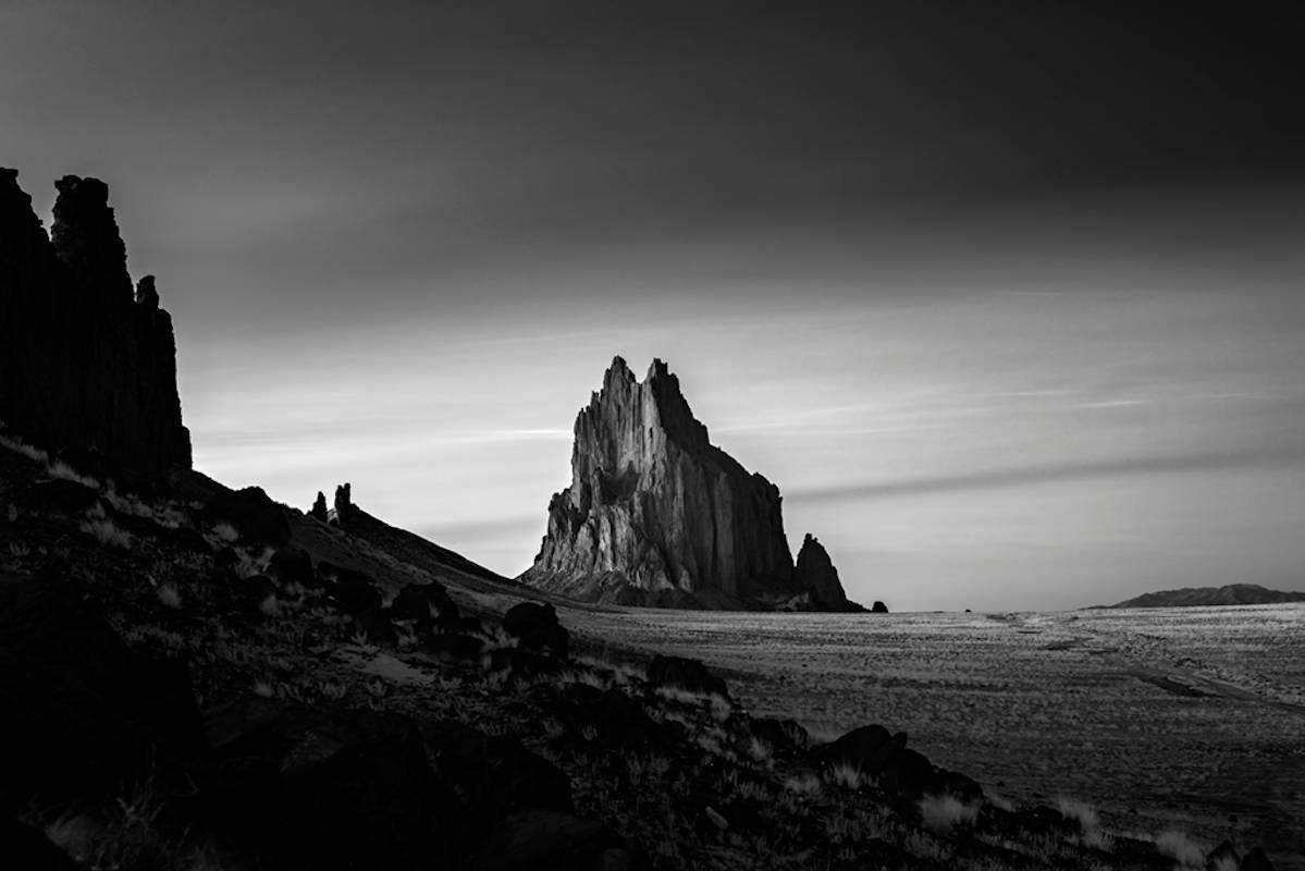 Mitch Dobrowner Black and White Photograph - Ship Rock, limited edition photograph, signed, archival pigment ink 