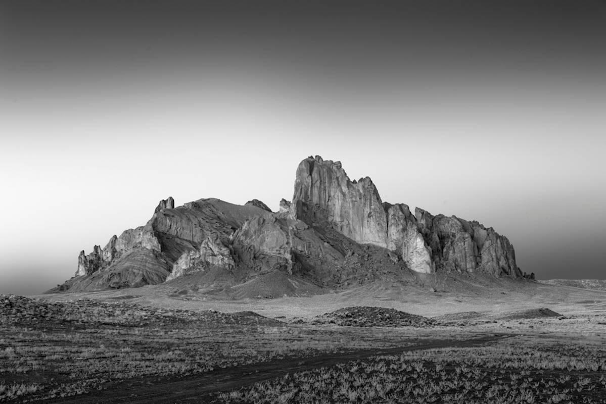 Mitch Dobrowner Landscape Photograph - Volcano and Skeleton