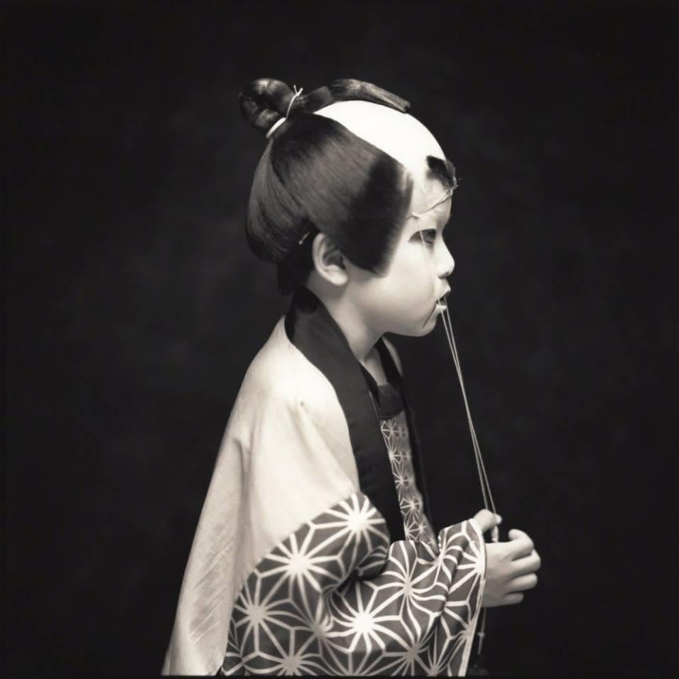 Hiroshi Watanabe Black and White Photograph – Yuki Nonaka, Matsuo Kabuki