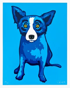 « Blue Skies Shinning on Me » (Série de chiens bleus), George Rodrigue
