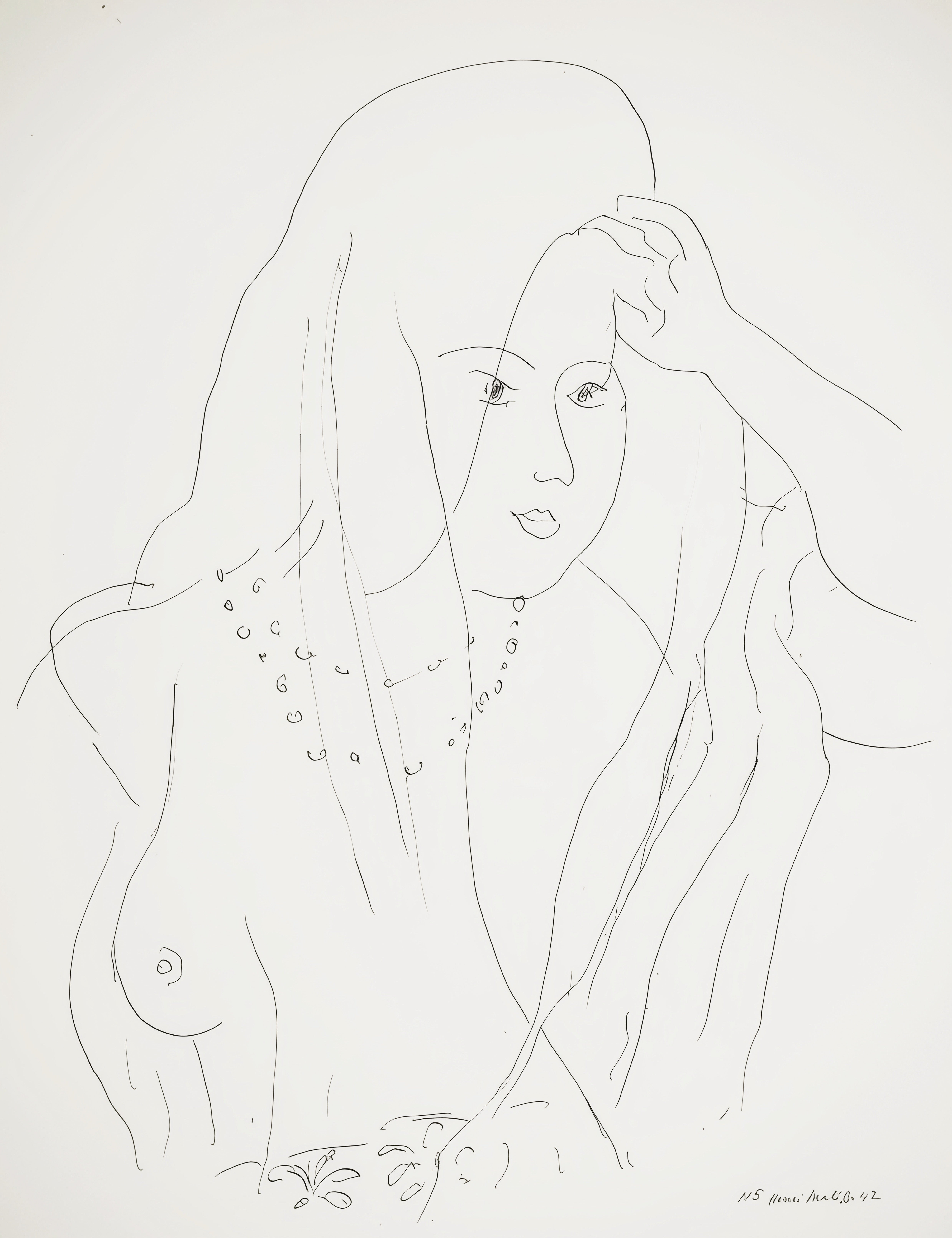Henri Matisse, Theme N 5, from Themes and Variations, 1943 (after)