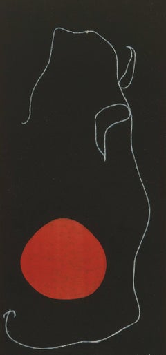 Joan Miró, «Pájaro ante el sol», de *Derrière le miroir*, 1961