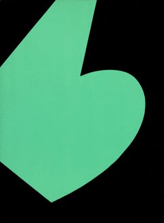 Ellsworth Kelly, Verde y negro, de Derriere le Miroir, 1958