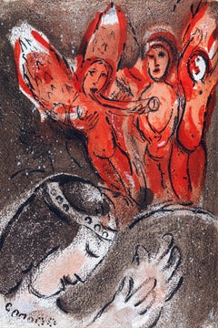Marc Chagall, Sarah and the Angels, from Drawings for the Bible, 1960