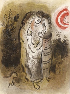 Marc Chagall, Naomi and Her Daughters-in-Law, from Drawings for the Bible, 1960