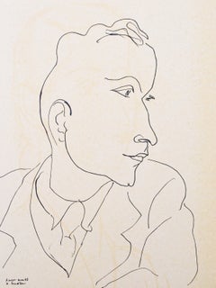 Henri Matisse, Louis Aragon, from Portraits by Henri Matisse, 1954 (after)