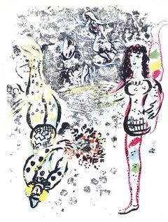Marc Chagall, Die Akrobaten beim Spiel, aus Chagall Lithograph II, 1963