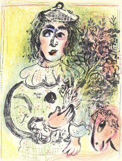 Marc Chagall, The Clown with Flowers, from Chagall Lithographer II, 1963