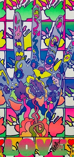 Peter Max, Gloves, Hand Signed, Official Edition, 1969 (after)