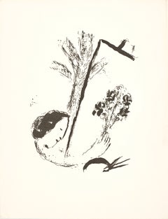 Marc Chagall, « Le bouquet à la main », tiré de l'ouvrage *Chagall*, 1957