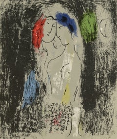 Marc Chagall, The Lovers in Gray, from Chagall, 1957
