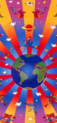 Max, Earth Day 2000, Hand Signed, Official Edition, Peter Max (after)