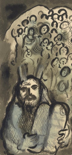 Marc Chagall, «Moisés y su pueblo», de *El mensaje bíblico*, 1972