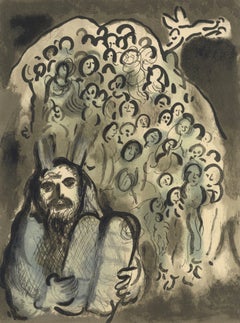 Marc Chagall, «Moisés y su pueblo», de *El mensaje bíblico*, 1972