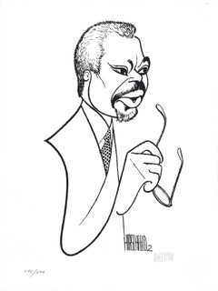 Al Hirschfeld, UN Secretary-General Kofi Annan, 1998