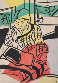 Fernand Léger, *La lettura*, da *Contrastes*, 1959 (riproduzione)