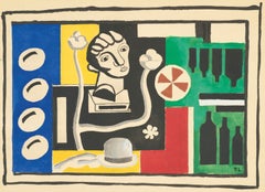 Fernand Léger, «Naturaleza muerta con busto», de Contrastes, 1959 (según)