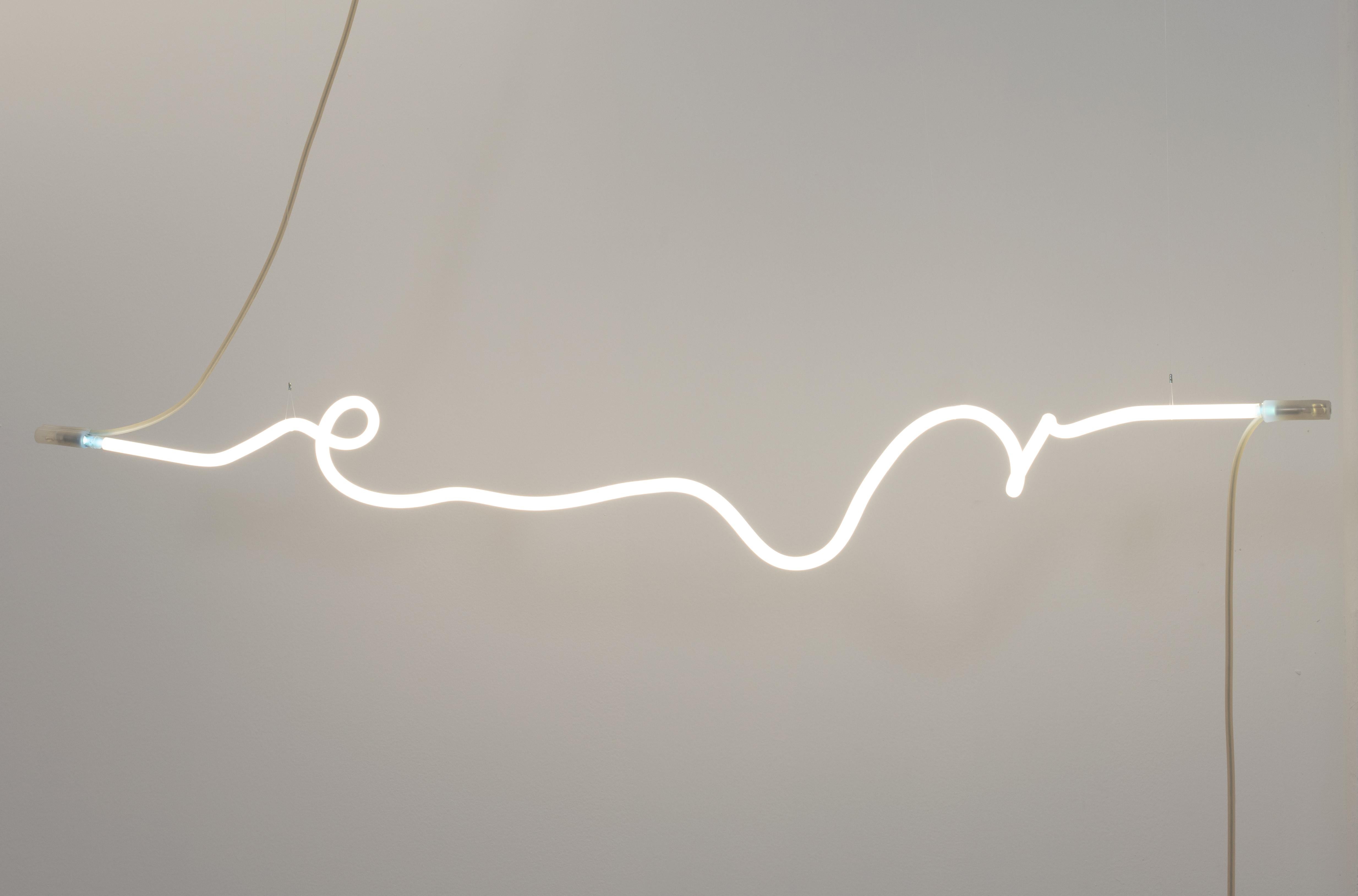 Annesta Le "Revealed 2" 2020 White Neon (coated glass, argon, wire) Minimal