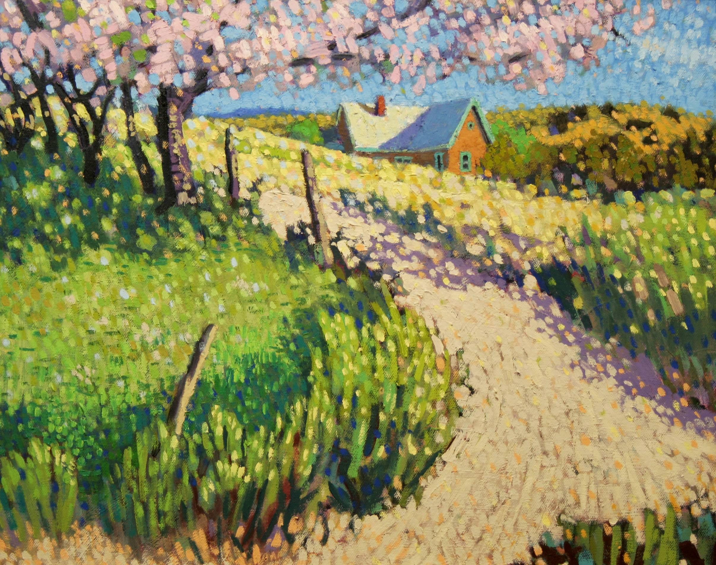 Kenneth Green Landscape Painting - Mountain Farm, Spring