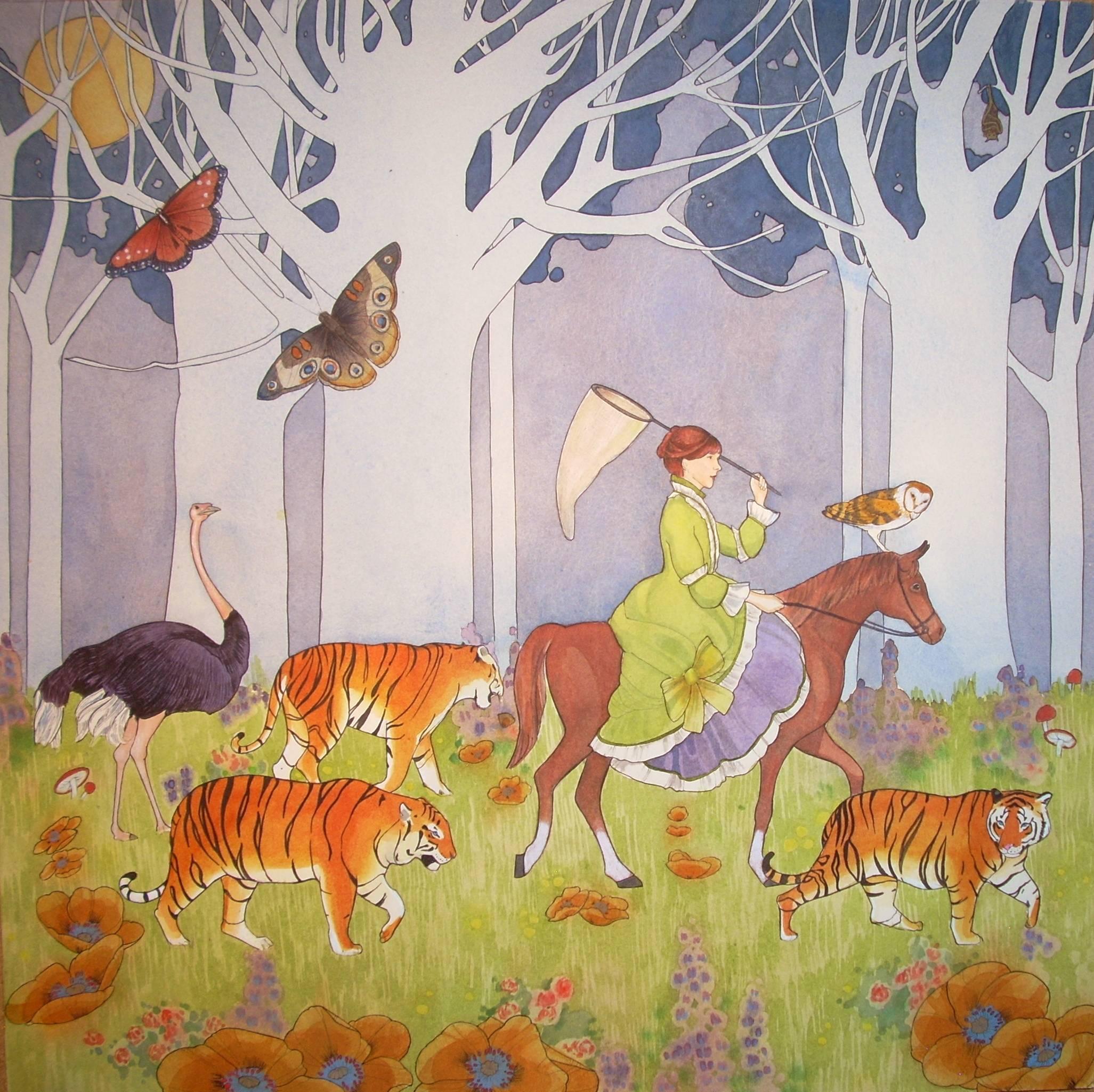 Mary Alayne Thomas Interior Painting - The Search for the Rainbow Nosed Bat