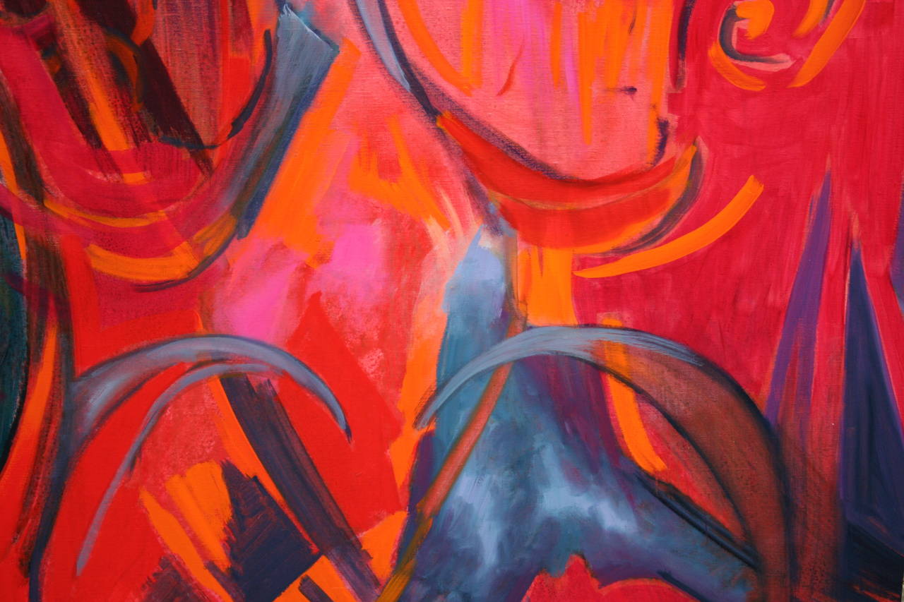 Taotie - Painting Contemporáneo de Evelyne Ballestra