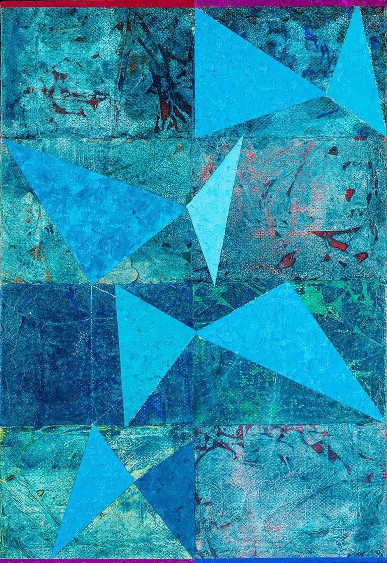 Douglas Herbert Courtenay Auburn Geometric Abstract Original Painting British Artist
