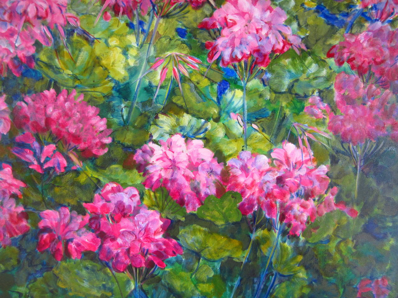 paintings of geraniums