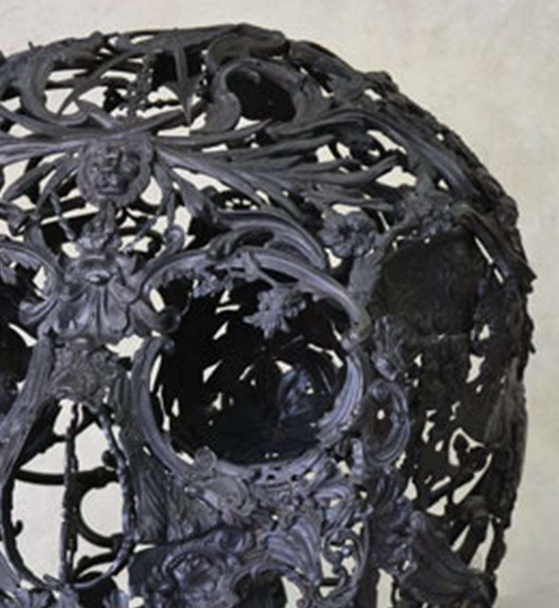 Light Black - Bronze Skull Sculpture 1