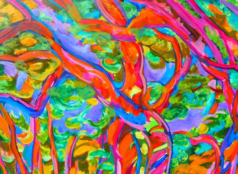 Le Bois - Painting Fauvista de Evelyne Ballestra