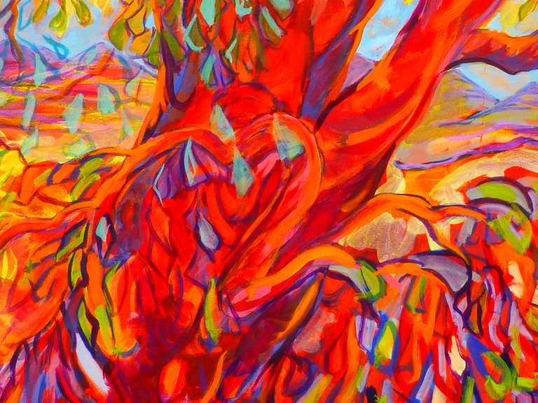 Living Tree - Fauvist Painting by Evelyne Ballestra