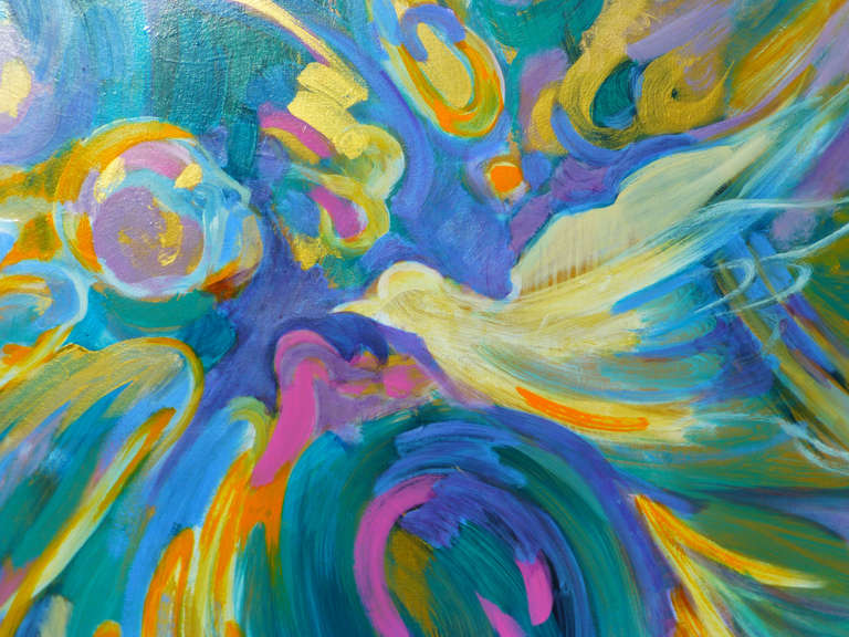 Colomba della pace - Painting di Evelyne Ballestra