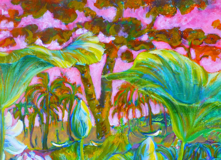 Exotic Sunshine - Fauvist Painting by Evelyne Ballestra