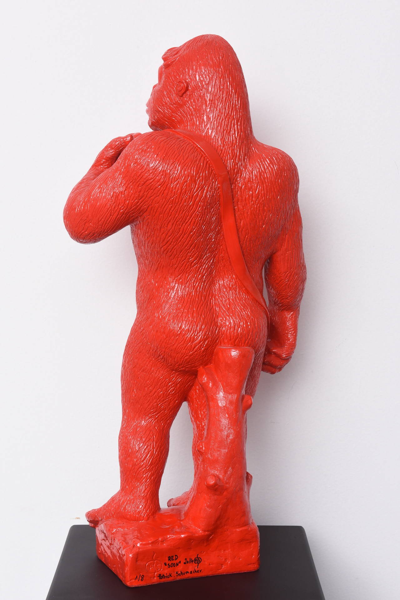 Soon - Red resin sculpture 2