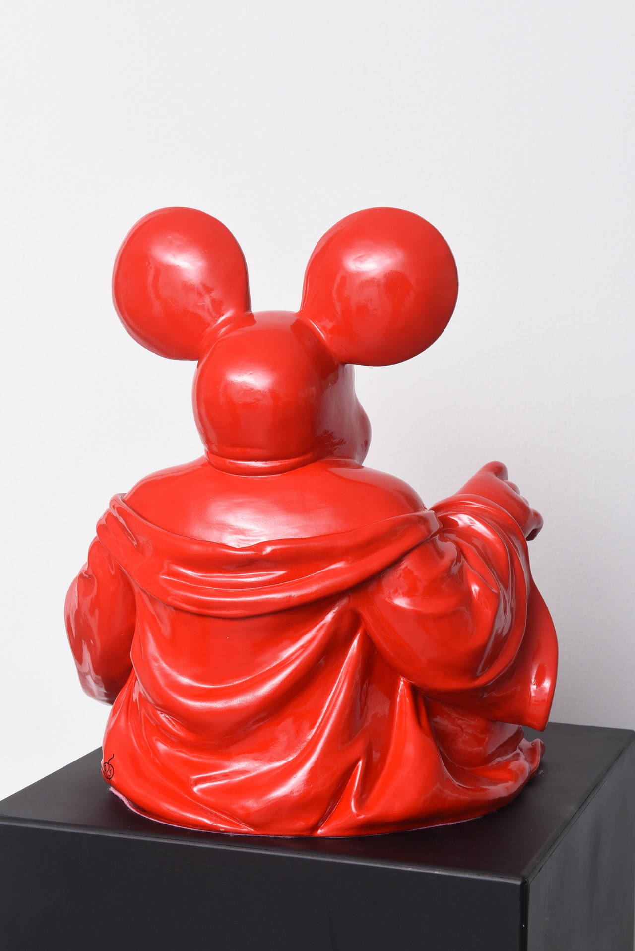 Red Boud'key - Fusion of Buddha and Mickey - Resin sculpture 1