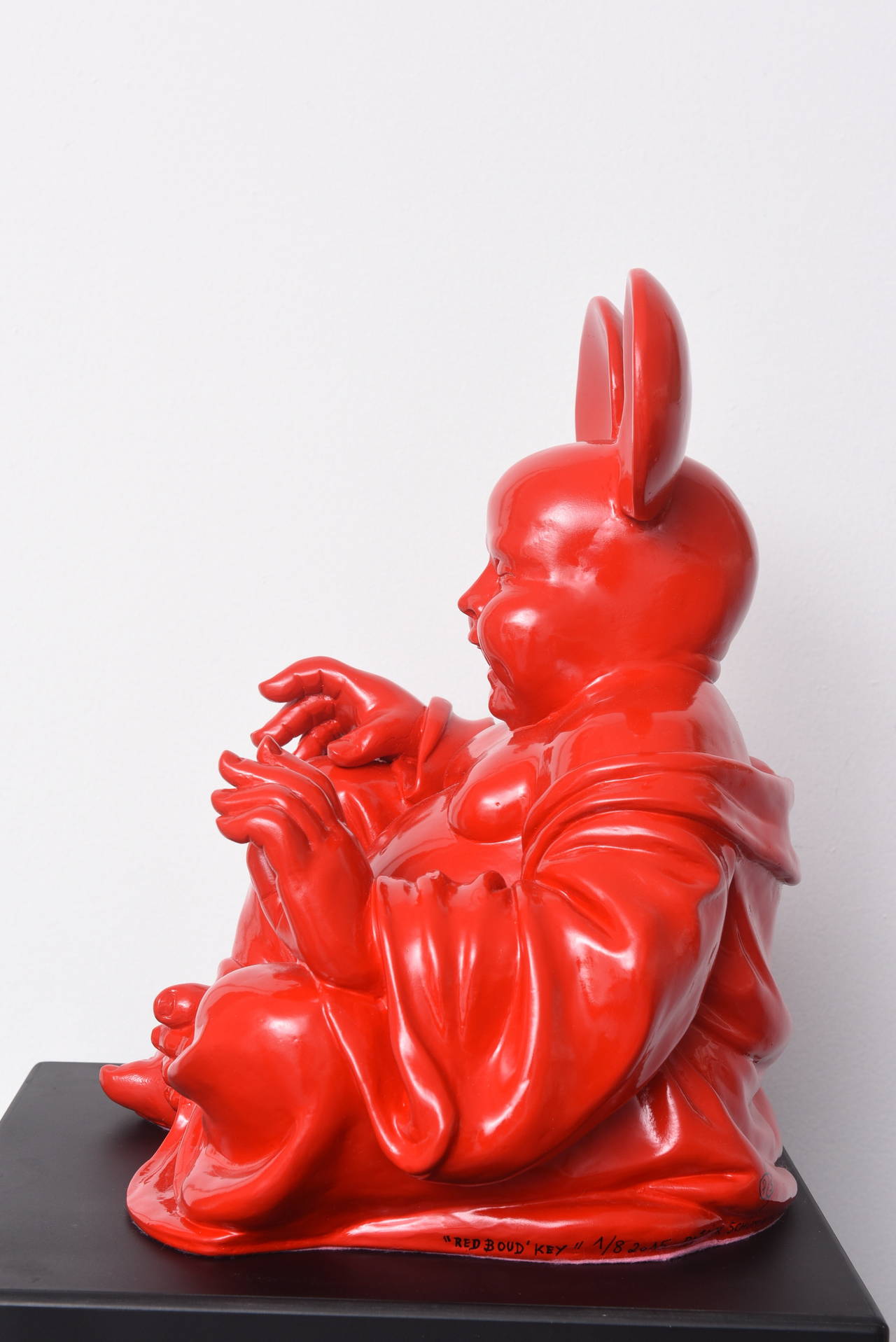 Red Boud'key - Fusion of Buddha and Mickey - Resin sculpture 3
