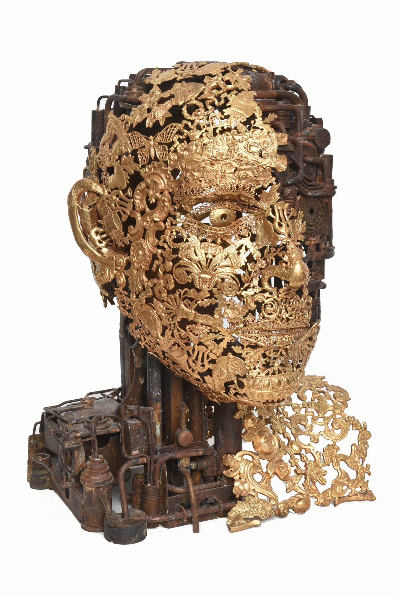 Alain BELLINO Figurative Sculpture - Numero 1 - Bronze ornaments sculpture