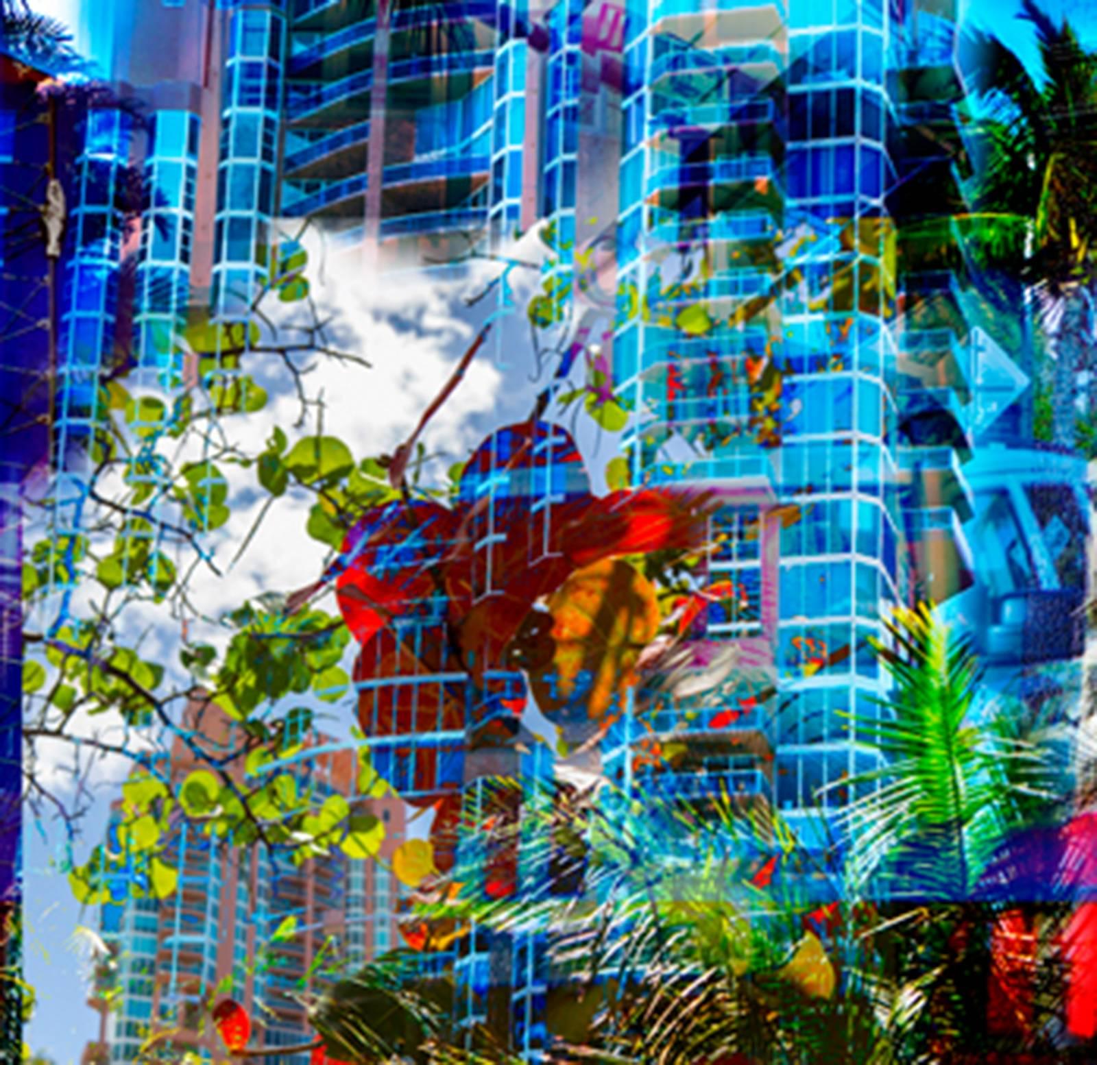 MIAMI AMERICA - The US Flag as a Symbol of Freedom in beautiful Miami - Contemporary Photograph by Jacques Beneich