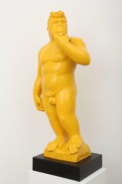 Soon ! Yellow Gorilla Sculpture in the posture of the "David" by Michelangelo