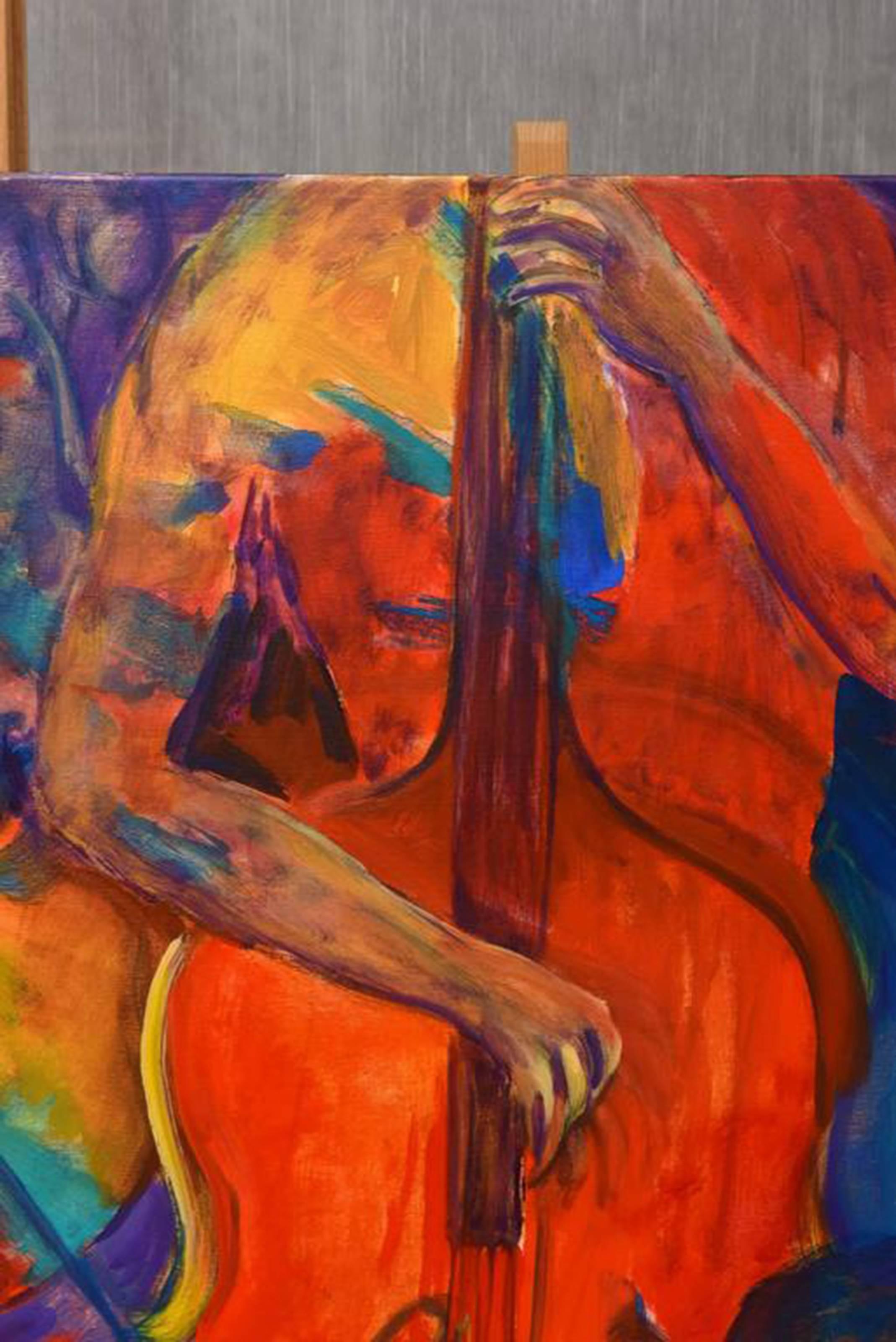 Instrumental - Expressionist Painting by Evelyne Ballestra