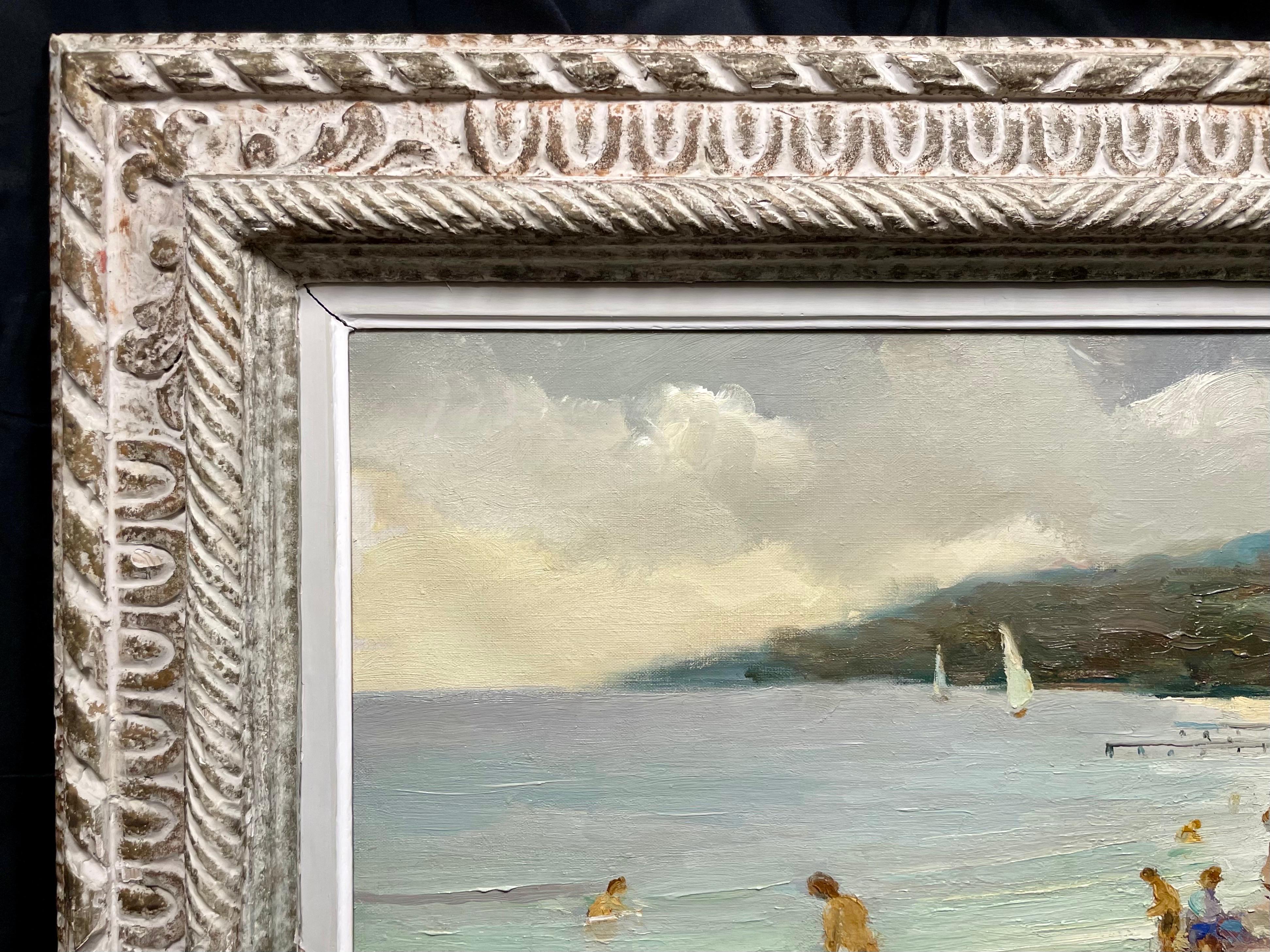 Baigneuses, Morbihan - Impressionnisme Painting par Marcel Dyf