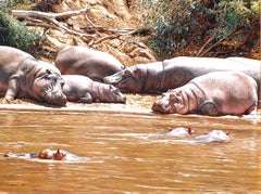 Hippos by the Maasai Mara River