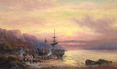 Unloading the Catch at Sunset