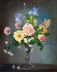 I fiori d'estate in un vaso di vetro