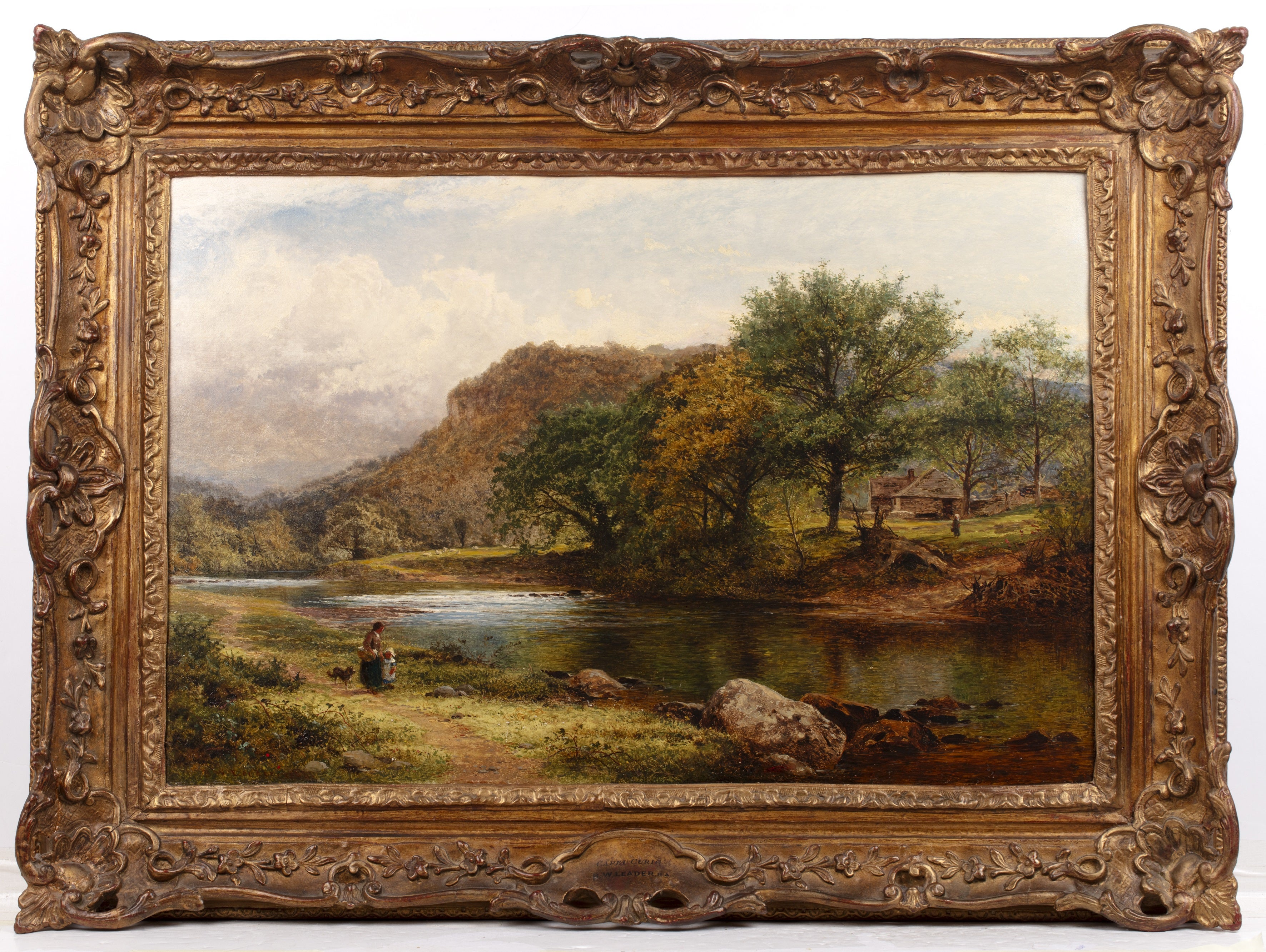 Benjamin Williams Leader Landscape Painting - At Capel Curig, North Wales