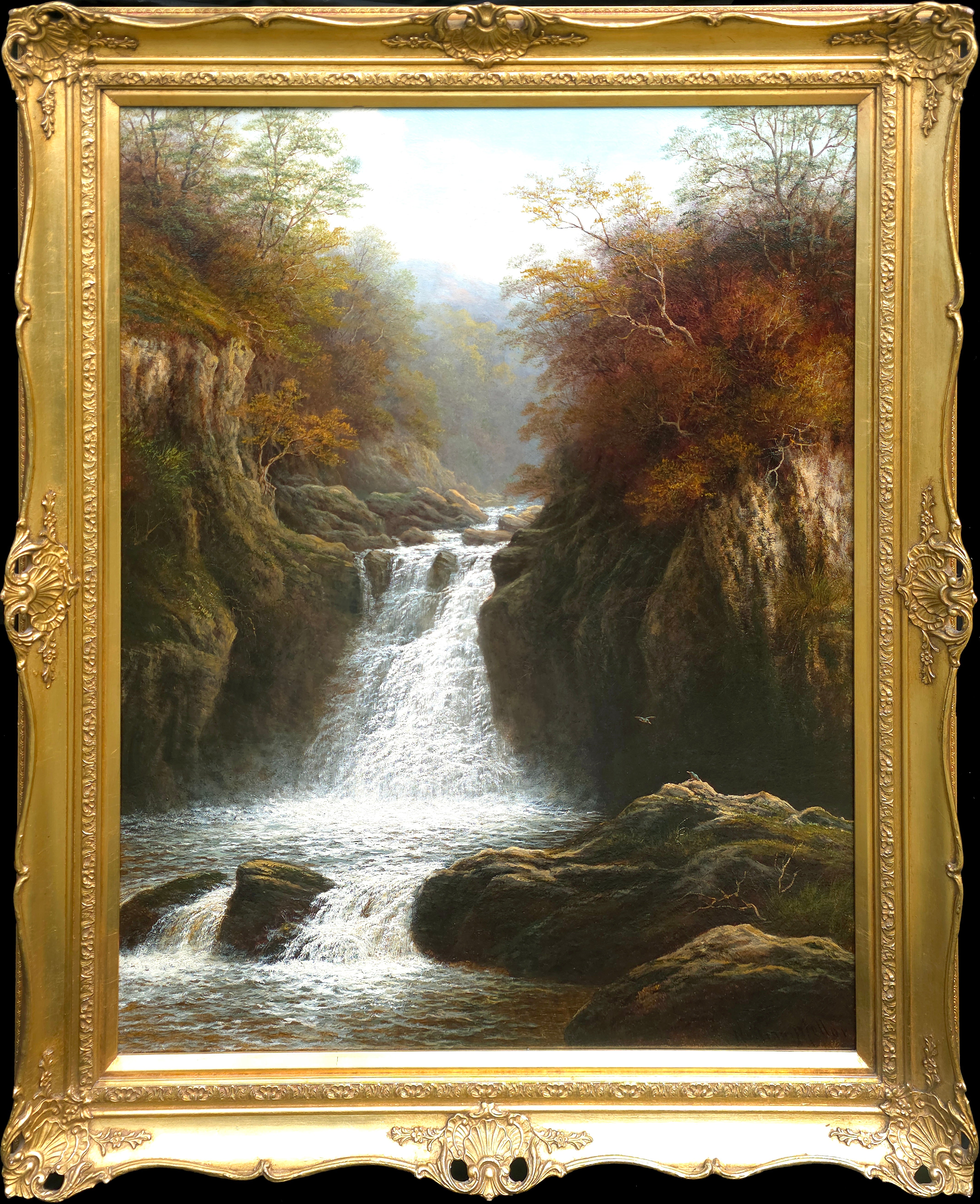 Benjamin Williams Leader Landscape Painting - Pecca Falls, Yorkshire Dales